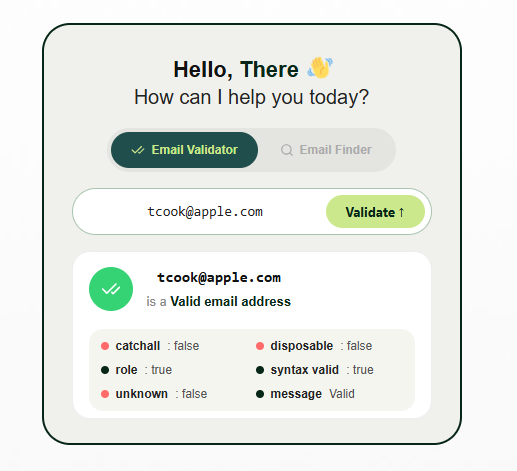 email validation