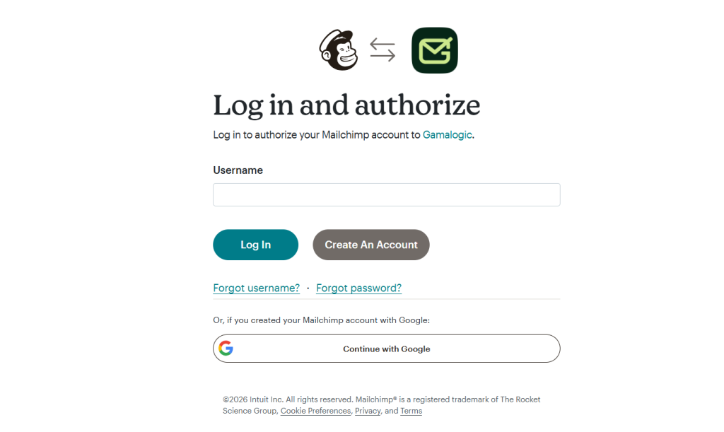 gamalogic to mailchimp integration